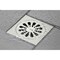 Kingston Brass Watercourse Sunburst 4" Square Grid Shower Drain, Nickel BSF4161PN - alternate 3